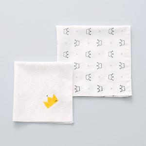 韓國 cuby n mom 純棉紗巾(6+4套裝)皇冠 35cm X 35cm (4件) 43cm X 43cm (6件)