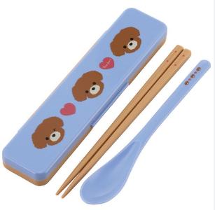 POMPONS DOG抗菌餐具套裝(筷子+餐匙)