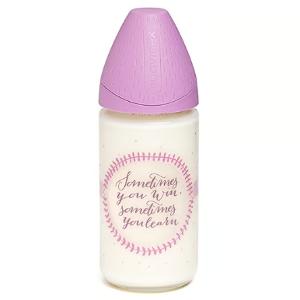 西班牙SUAVINEX蘇維妮 玻璃寬口奶瓶(0M+)240ML (紫色)