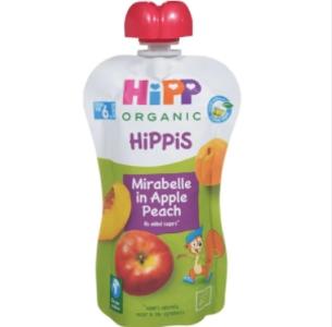 HiPP 有機黃金梅蘋果蜜桃果蓉（6 個月以上）100g