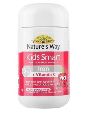 Nature's Way 兒童鐵加維生素C咀嚼片草莓味50片