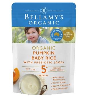 澳洲Bellamy's 貝拉米 益生菌有機南瓜嬰兒米糊粉 5M+